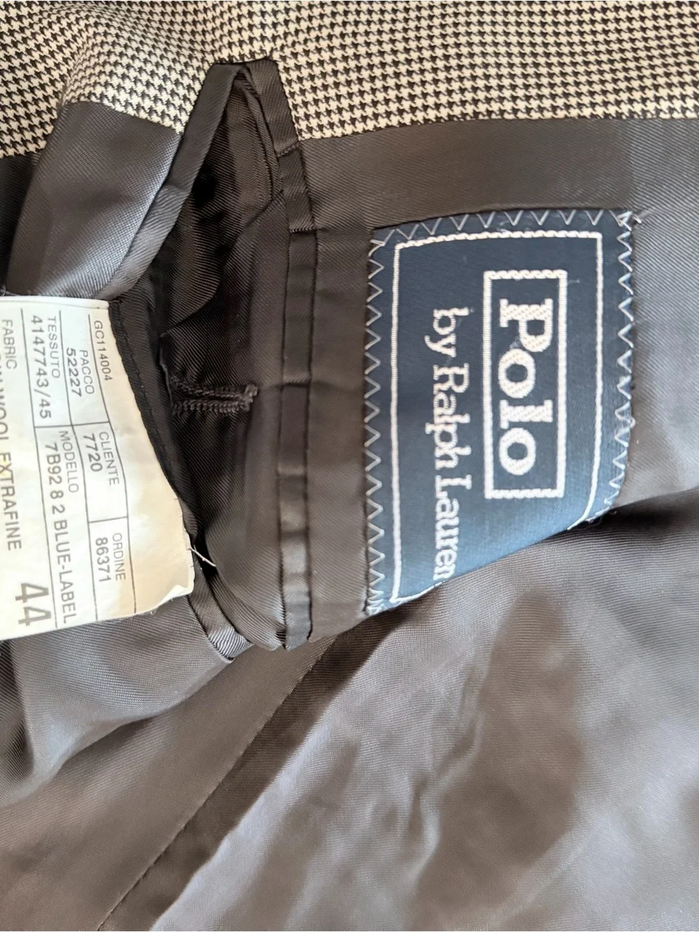 Ralph Lauren Gray Micro-Check Two-Button Sport Coat